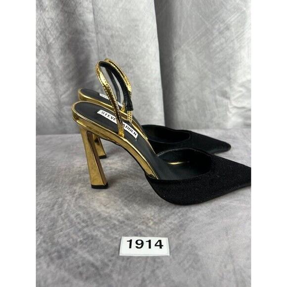 Steve Madden Shoes - Steve Madden Womens Drew Velvet Patent Leather Slingback Heels Shoes Size 7